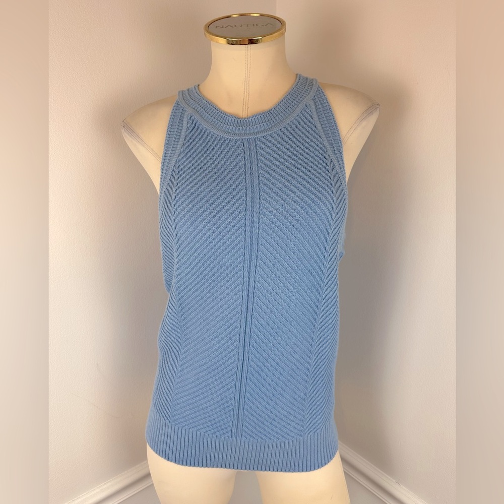 TOMMY HILFIGER Sleeveless Blue Knit Sweater Tank Top NWT | Size Medium